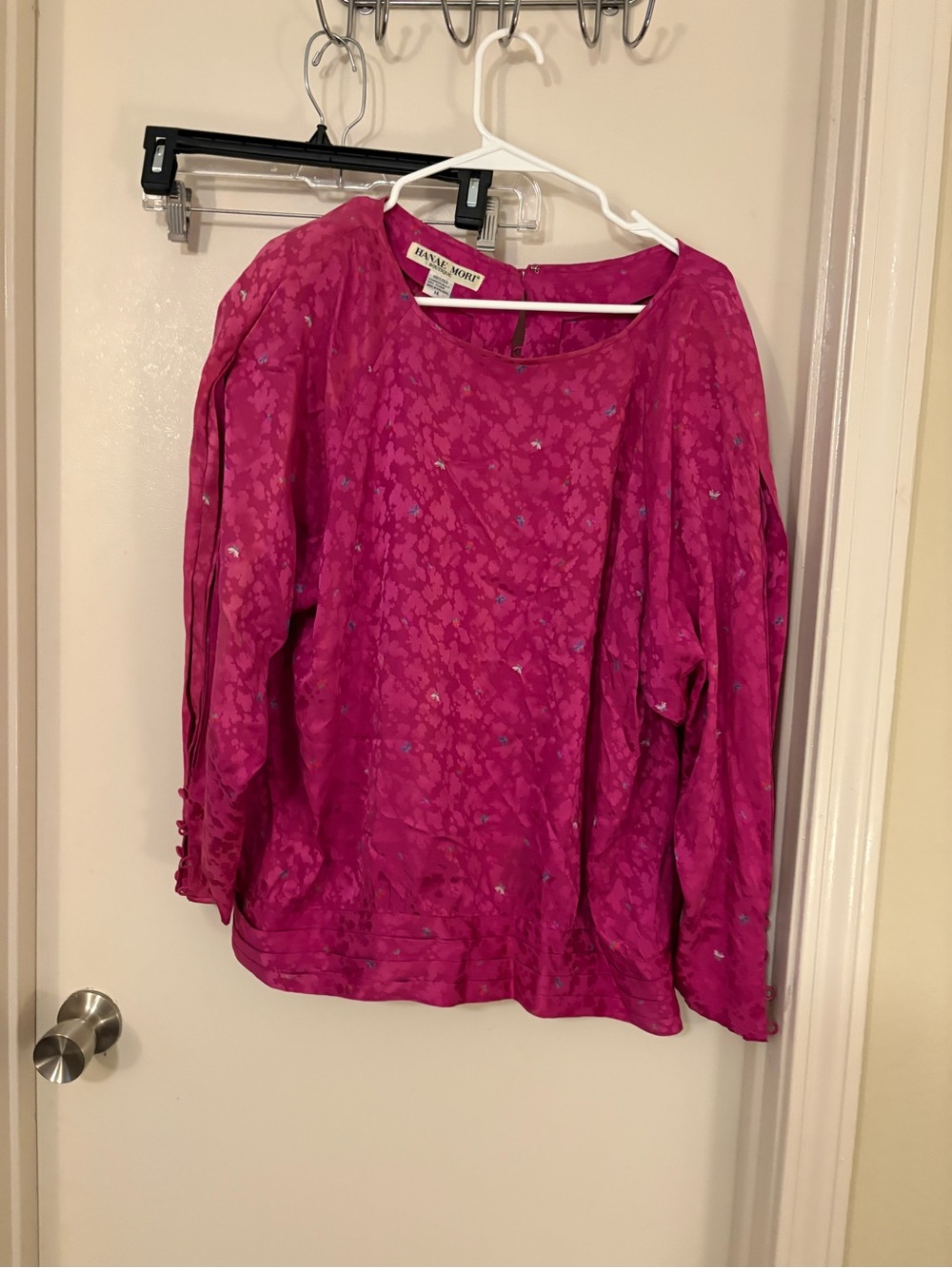 HANAE mori boutique vintage silk blouse size 14